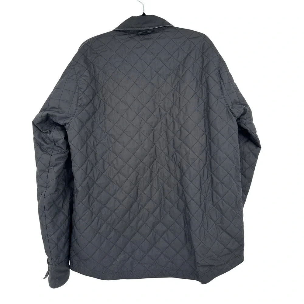 The North Face Mens Reversible Quilted Shirt Jacket Black Grey Shacket‎ XL